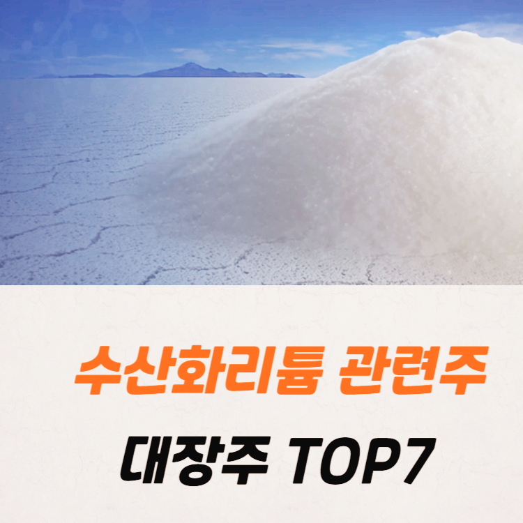 수산화리튬 관련주 대장주 테마주 수혜주 TOP7