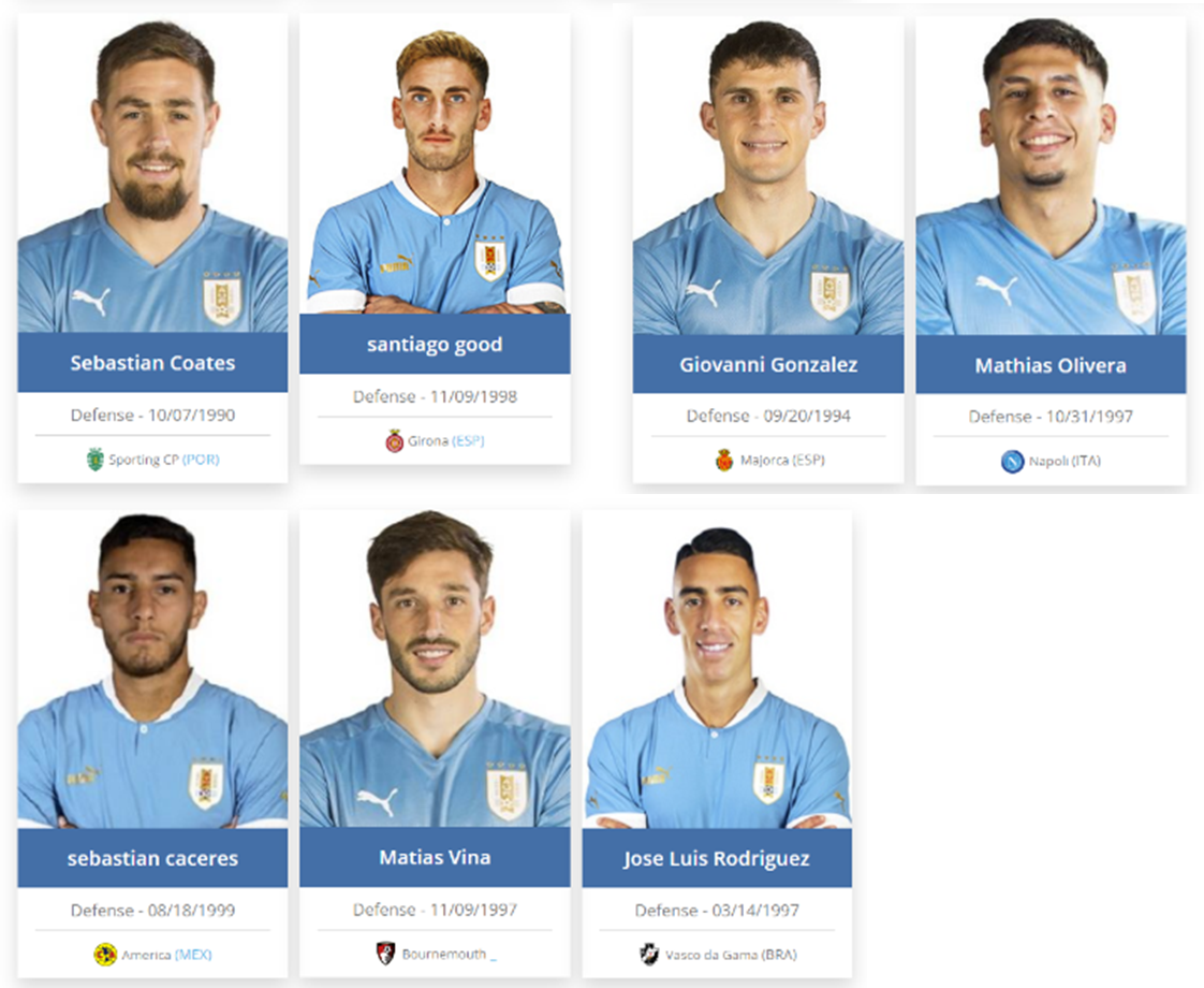 대한민국 우루과이 친선경기 선수 명단