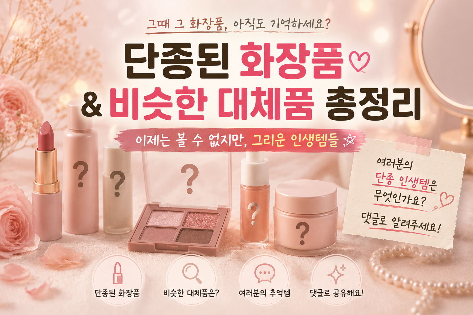 단종된 추억의 화장품과 비슷한 대체품 총정리