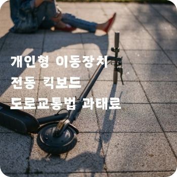 개인형 이동장치 전동 킥보드 도로교통법 과태료