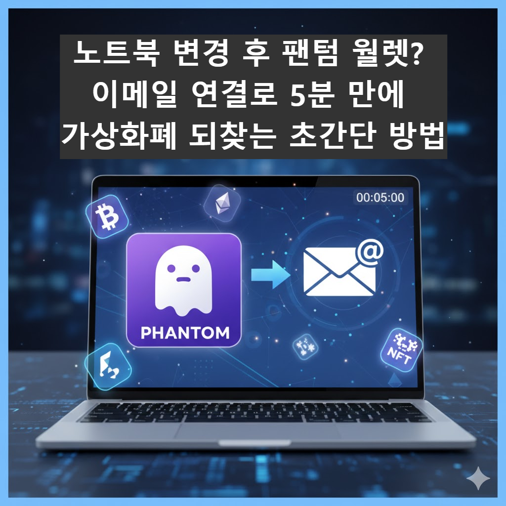 노트북 변경 후 팬텀 월렛 어쩌나? 이메일 연결로 5분 만에 가상화폐 되찾는 초간단 방법