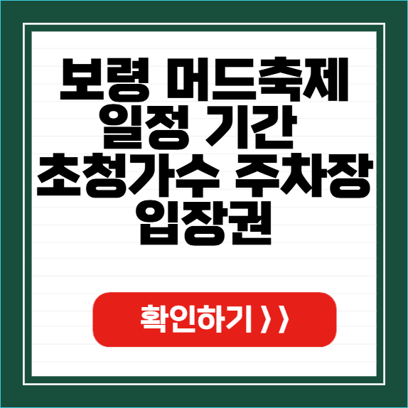 보령 머드축제 일정 썸네일