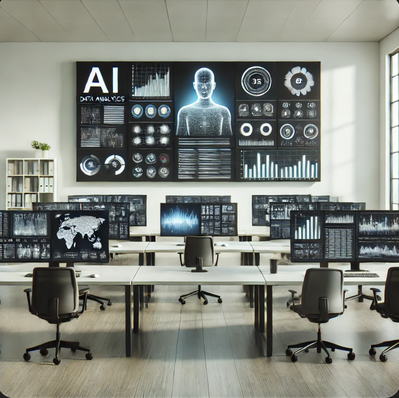 현대적인 디지털 워크스페이스의 전문적인 모습