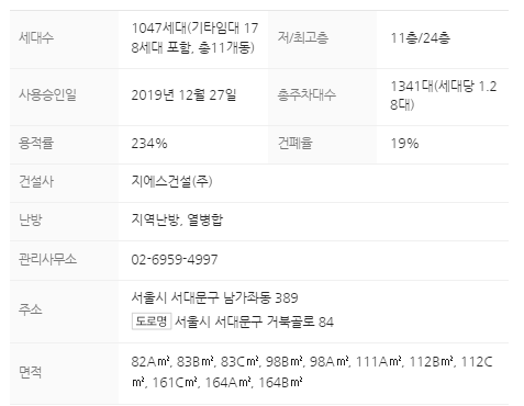 단지정보