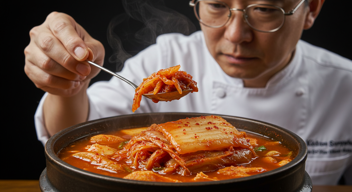 김치찌개소믈리에 산도최적 숙성김치 돼지비계
