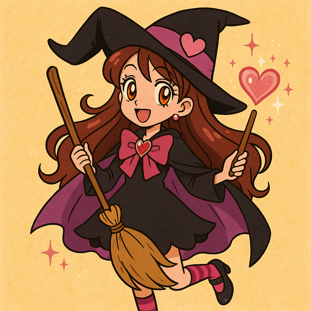 슈가슈가룬 풍의 어린 소녀 마녀