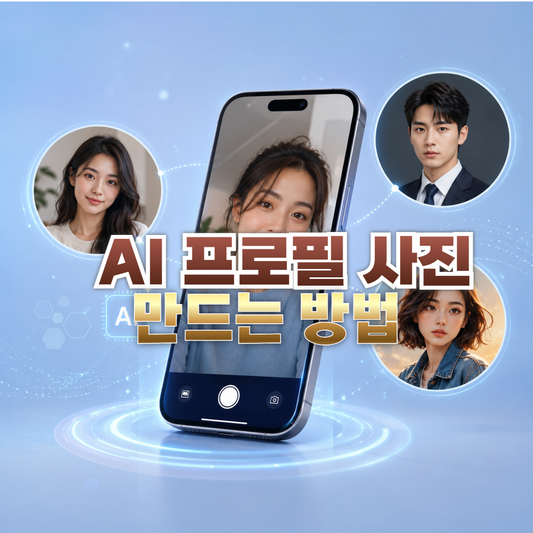 AI 프로필 사진 만드는 방법을 설명하는 블로그 썸네일 이미지