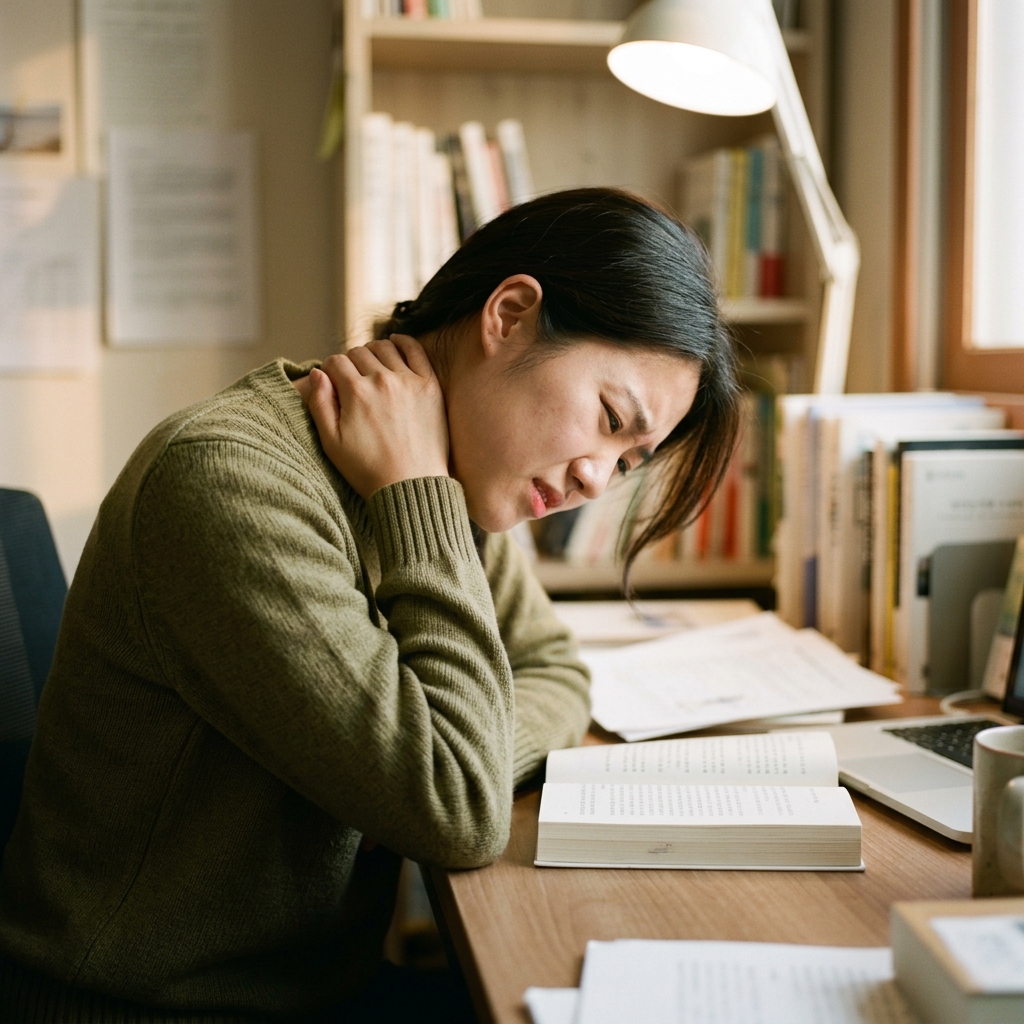 독서대 고르는법 거북목 자세