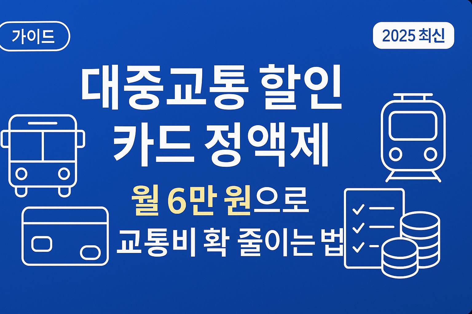 대중교통 할인 카드 정액제 &mdash; 월 6만 원으로 교통비 확 줄이는 법