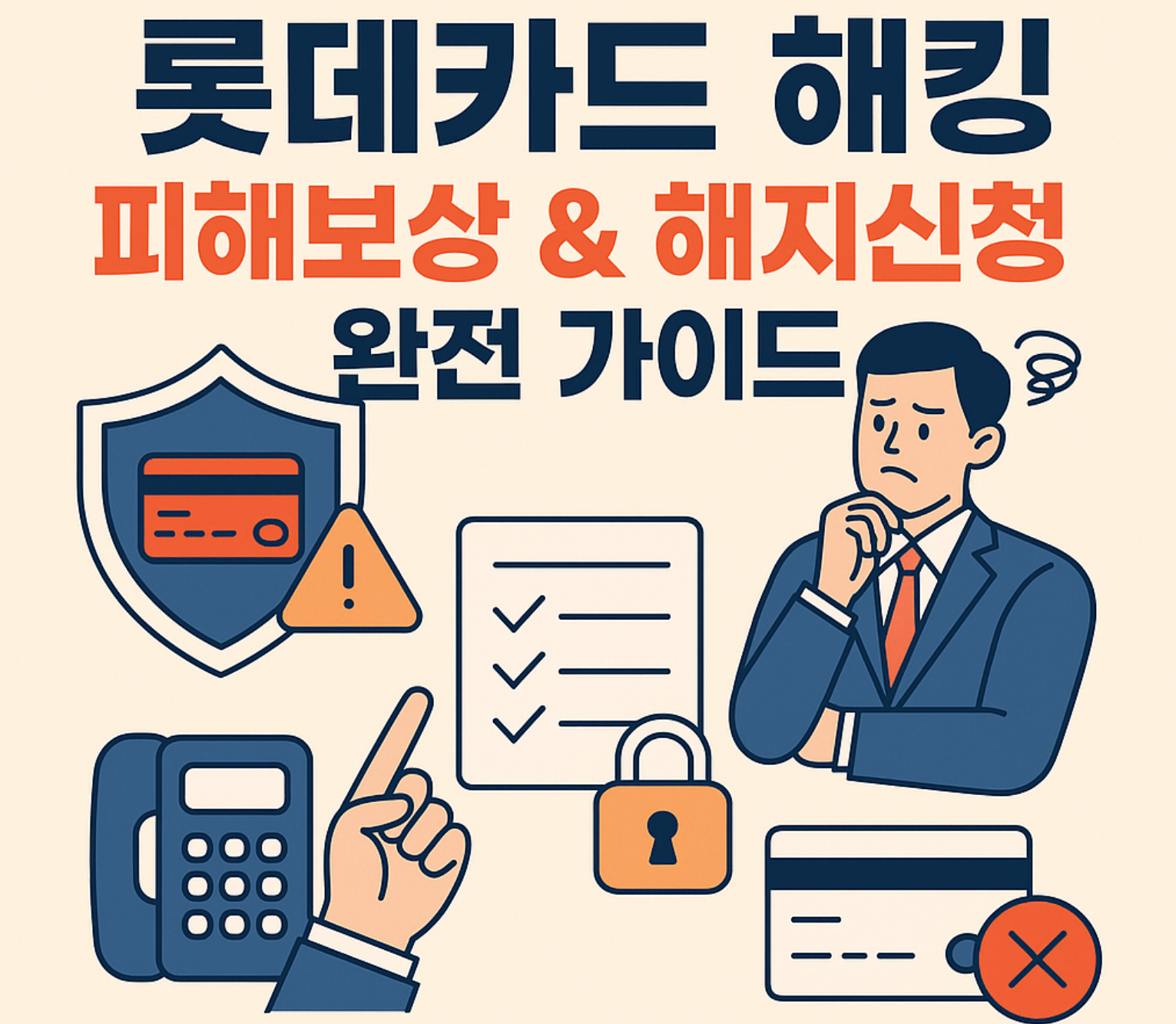 롯데카드 해킹 피해보상 카드해지 신청방법 총정리 (2025 최신)