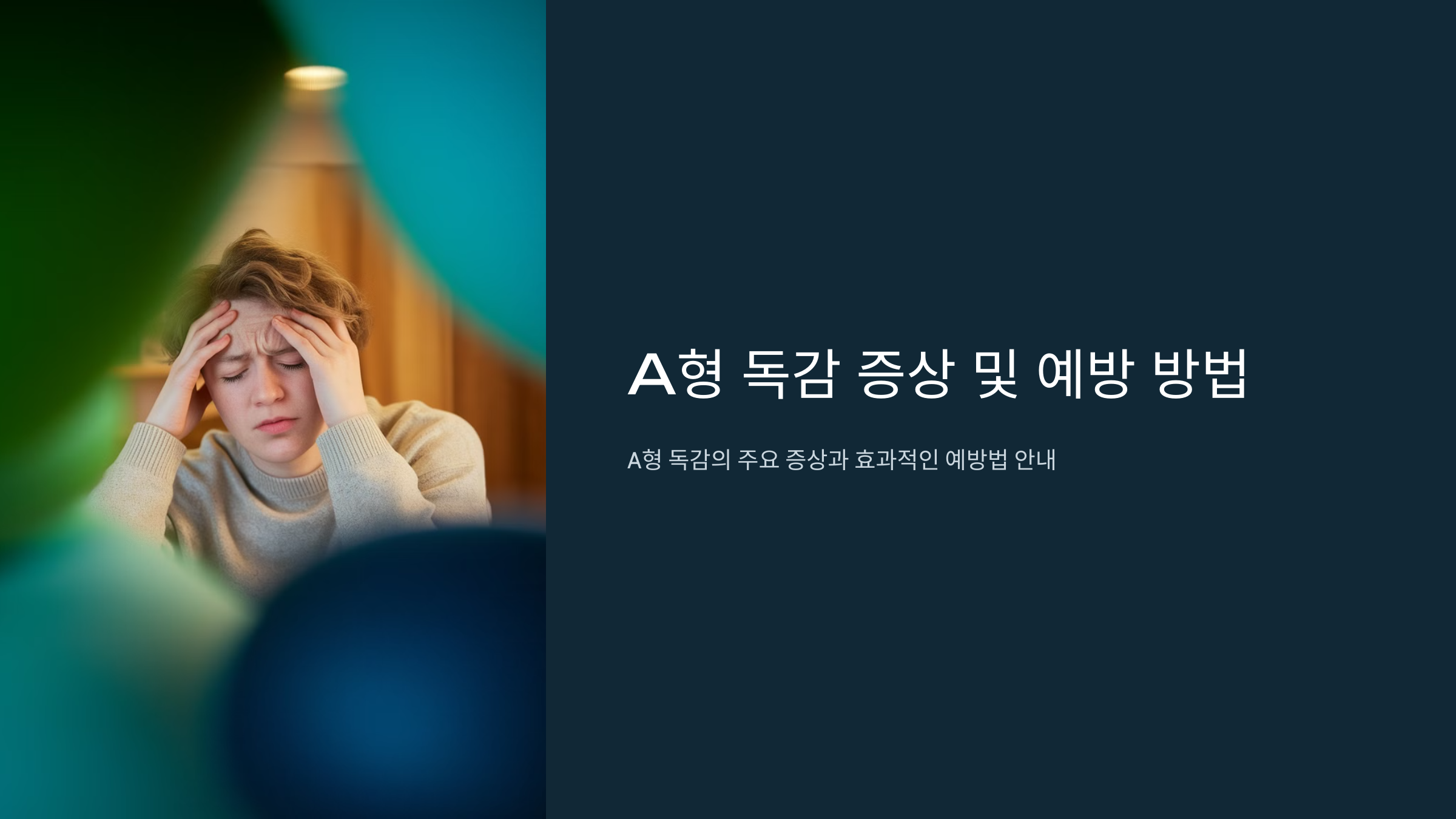 A형 독감 증상 및 예방 방법