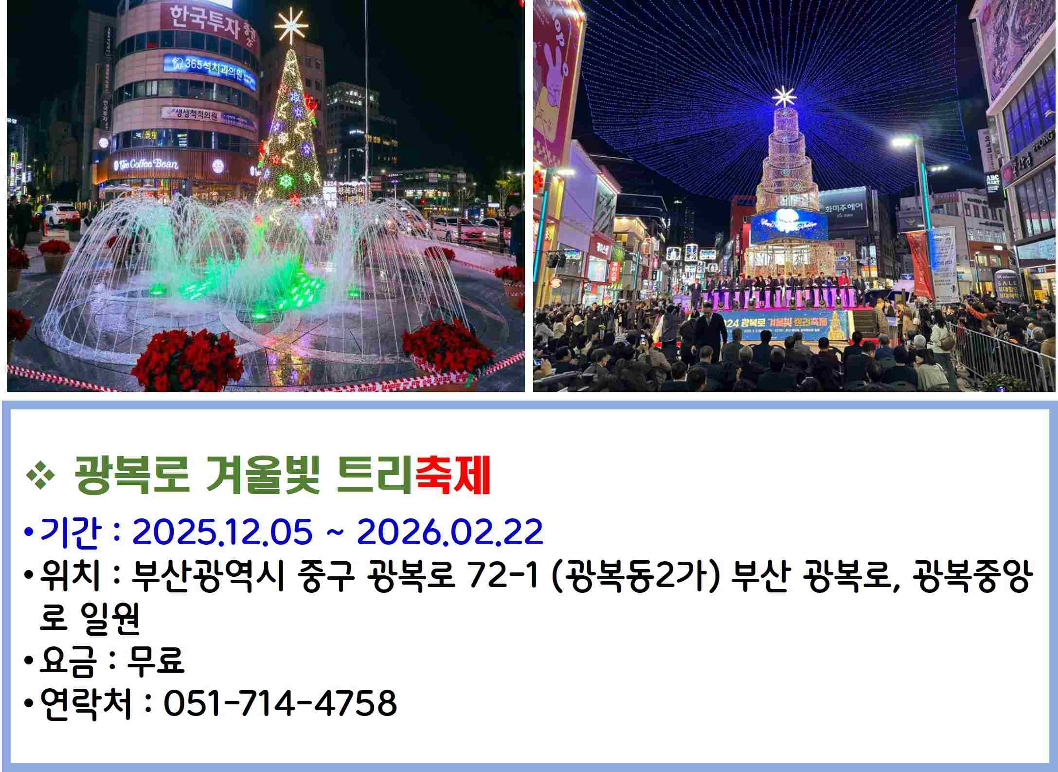 광복로 겨울빛 트리축제