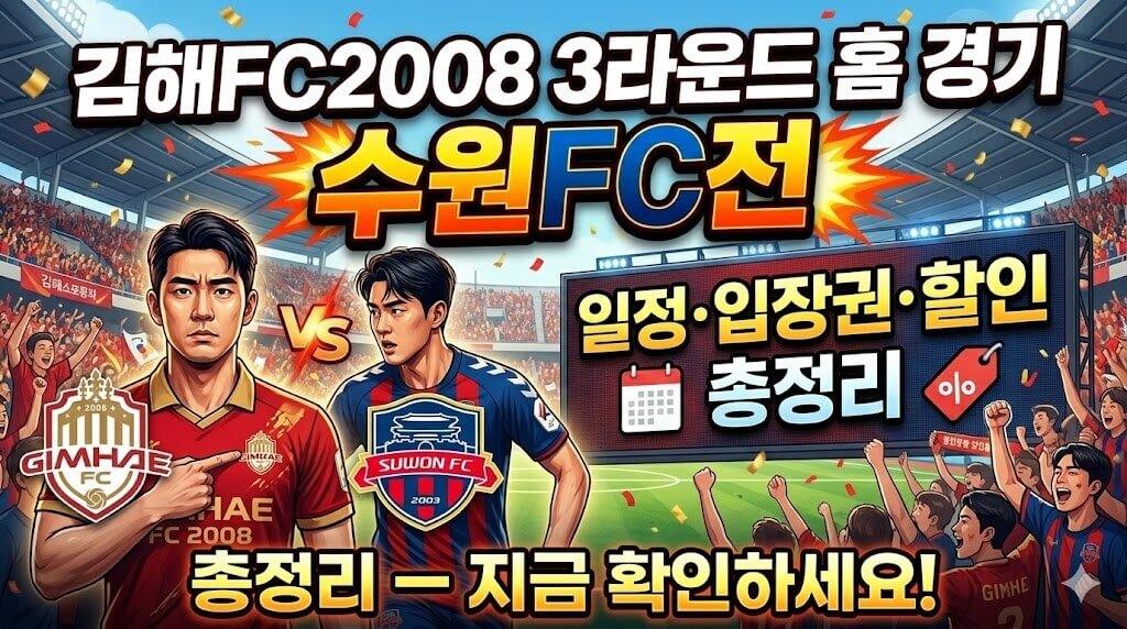 김해FC 수원전 입장권 할인 총정리