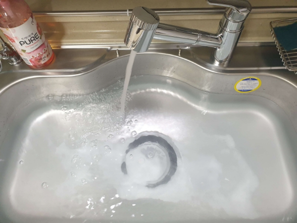 과탄산소다 충분히 풀어주기