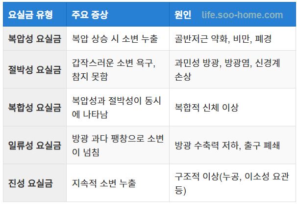 요실금의 증상과 진단