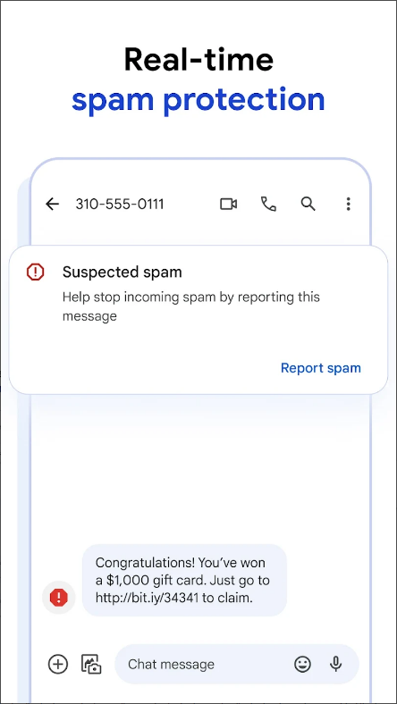 메시지, 문자 메시지 전송(SMS, MMS), 채팅(RCS) 어플