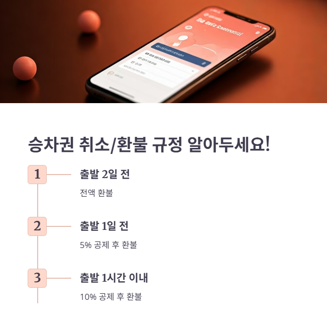 승차권 취소 및 환불 규정