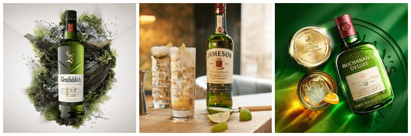 글렌피딕 12년, 제임슨, 뷰캐넌스 12년 사진