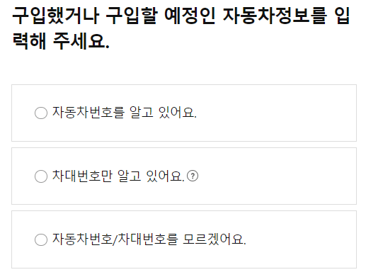 차량 정보 입력