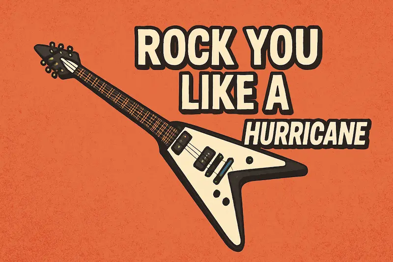 Scorpions의 ‘Rock You Like A Hurricane을 표현한 이미지
