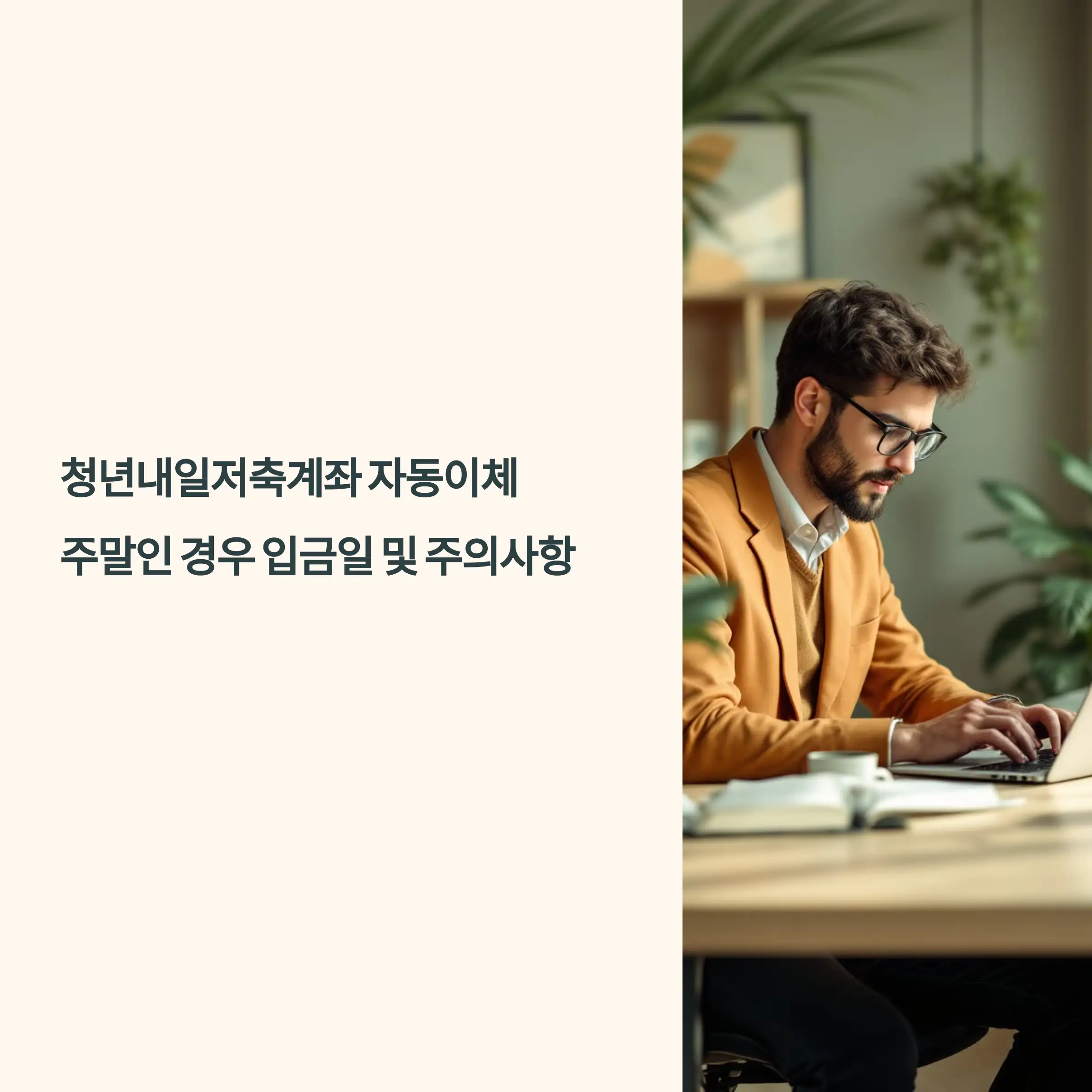 청년내일저축계좌 자동이체가 주말인 경우 입금일 및 주의사항