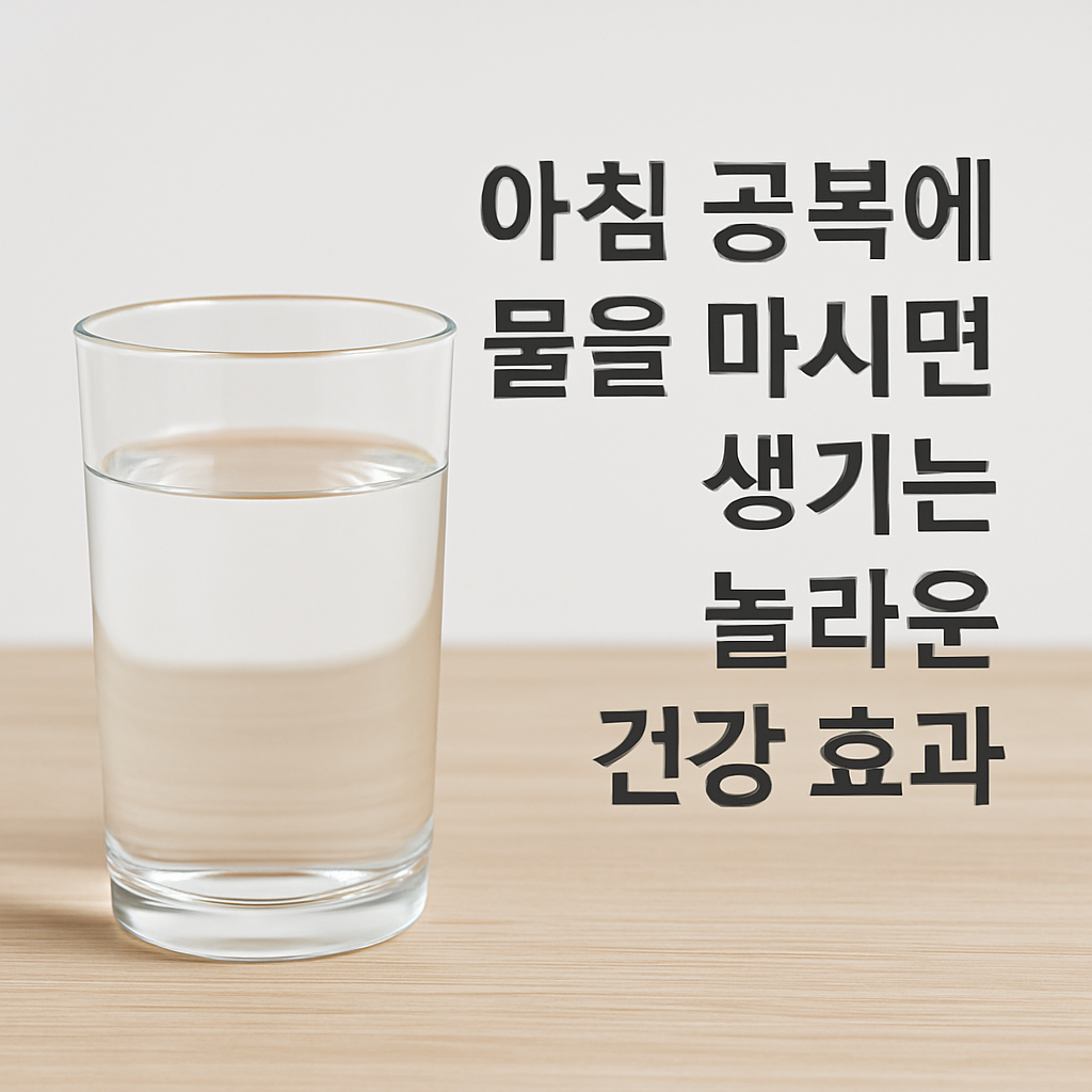아침 공복에 물을 마시면 생기는 놀라운 건강 효과
