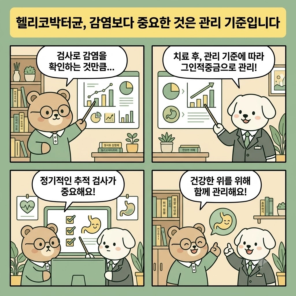 헬리코박터균, 감염보다 중요한 것은 관리 기준입니다
