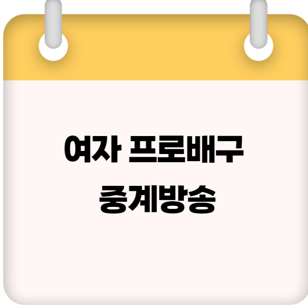 여자 프로배구 중계방송 ❘ 실시간 생중계 채널