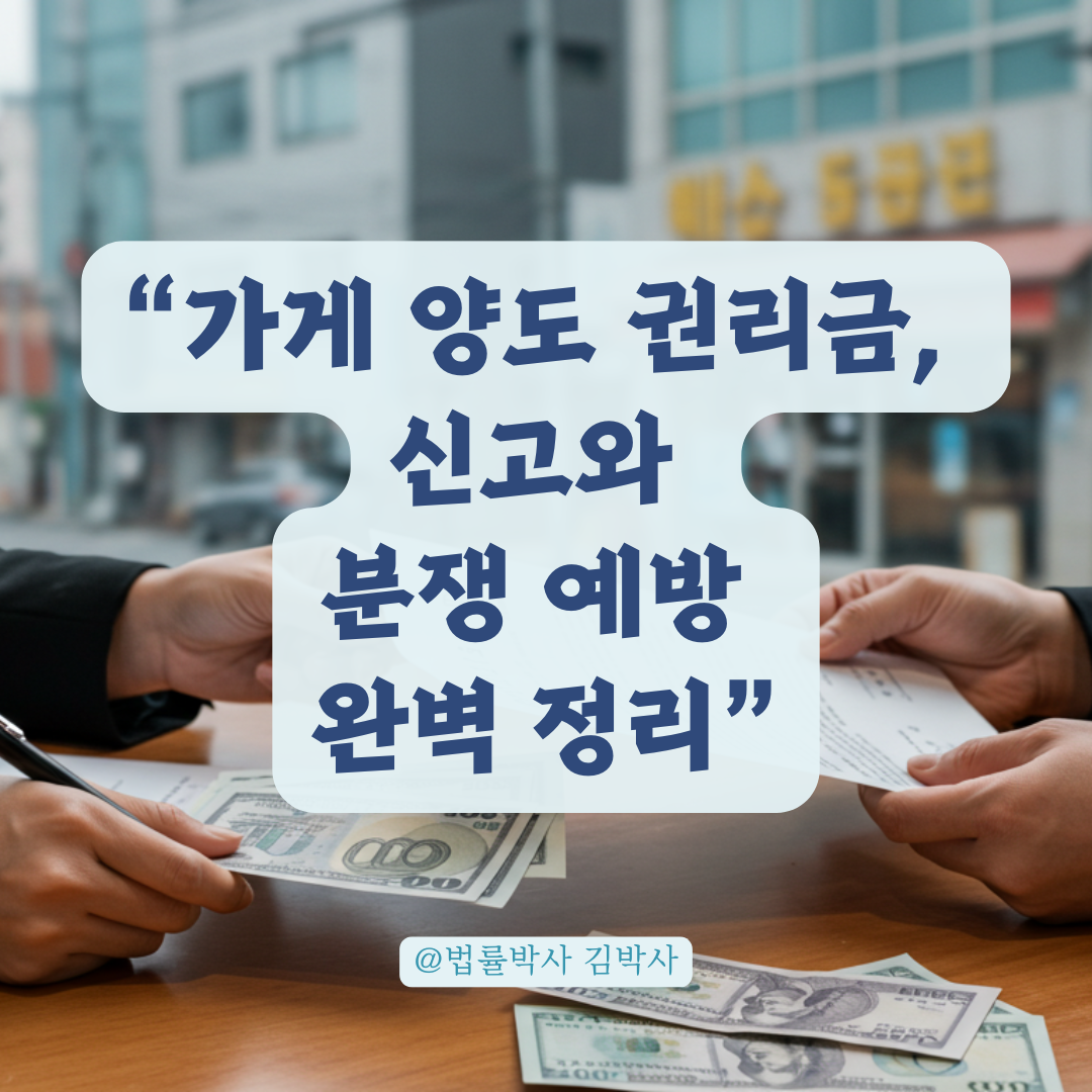 가게 양도 과정에서 권리금 문제 생겼다면? 신고 가능성 정리.