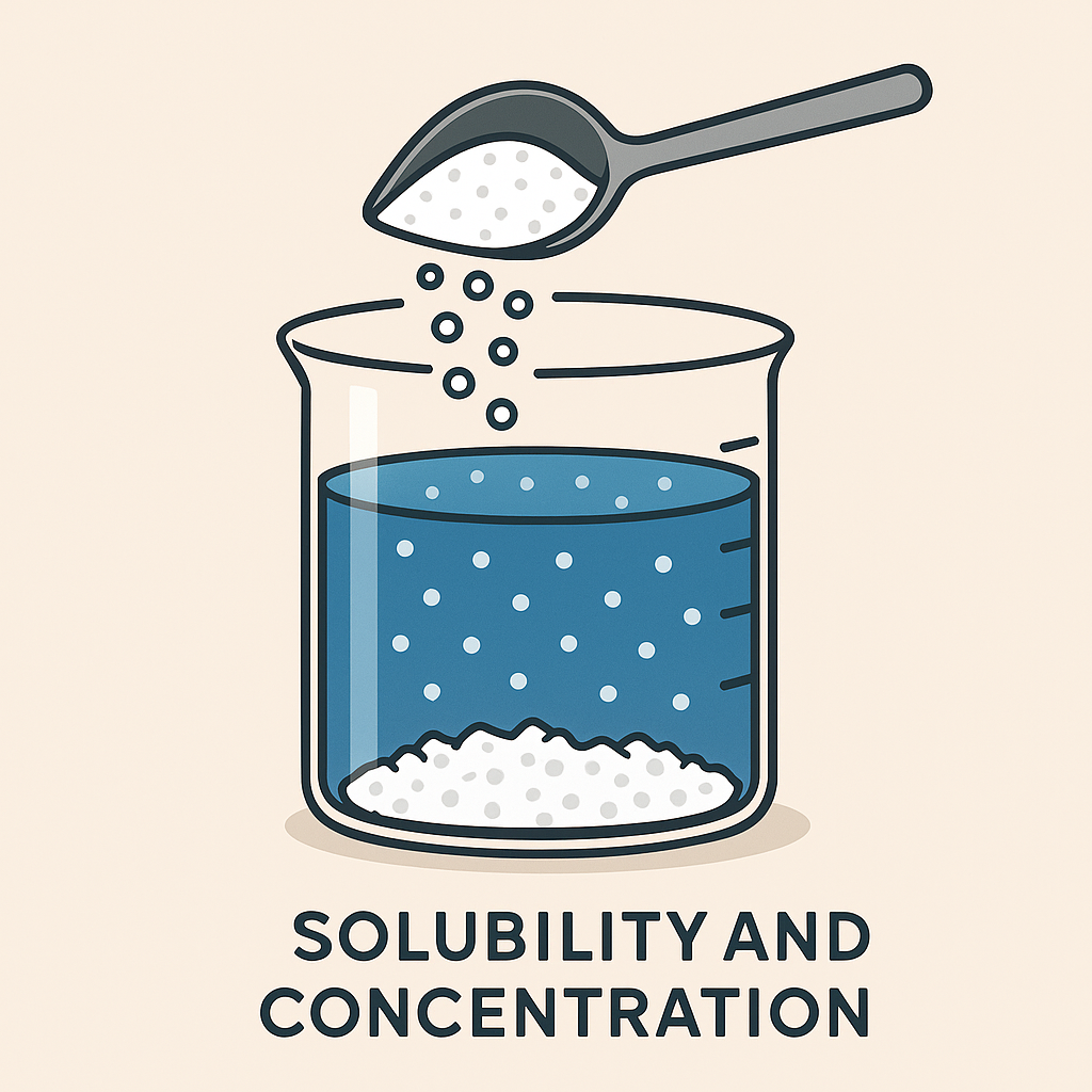 용해도와 용액 농도 변화가 화학적 평형과 물질 특성에 미치는 과학적 원리 분석