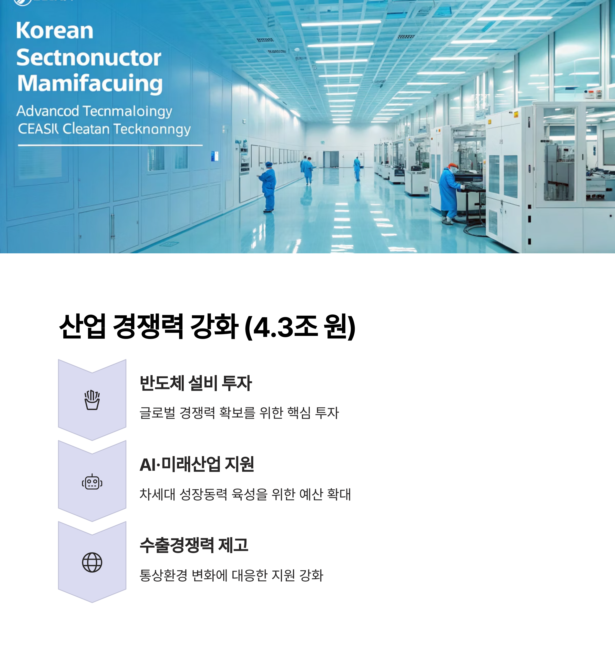 산업 경쟁력 강화, 미래 성장동력 집중 투자