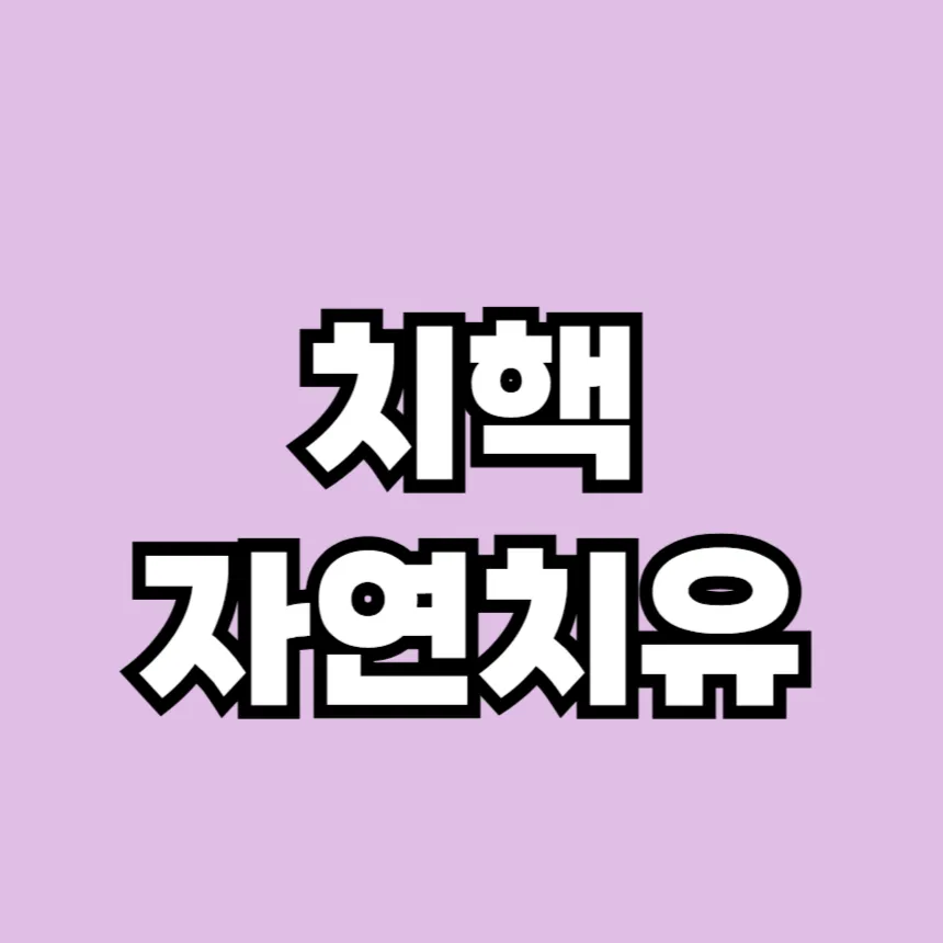 치핵 자연치유