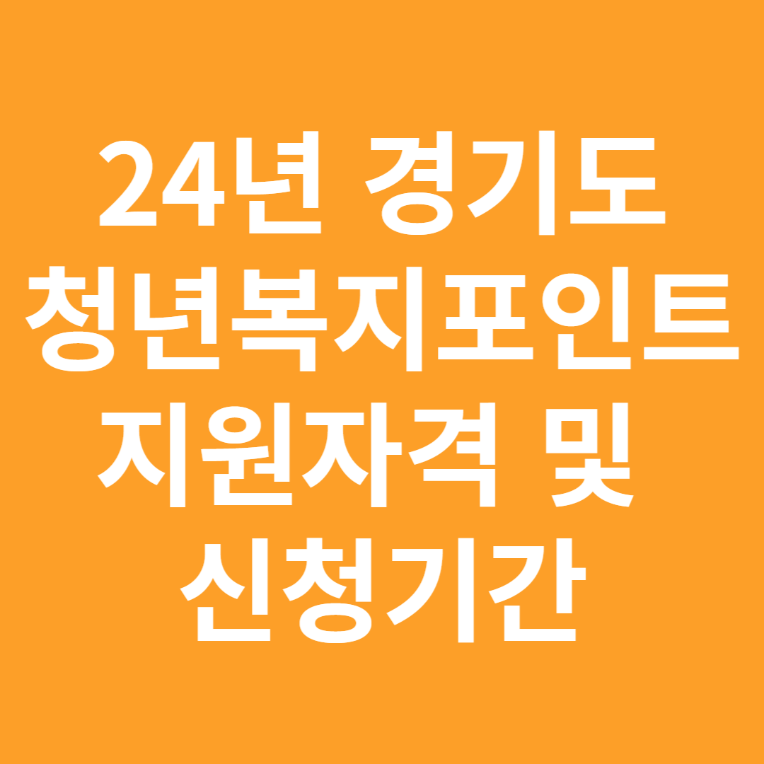 경기도 청년 복지포인트