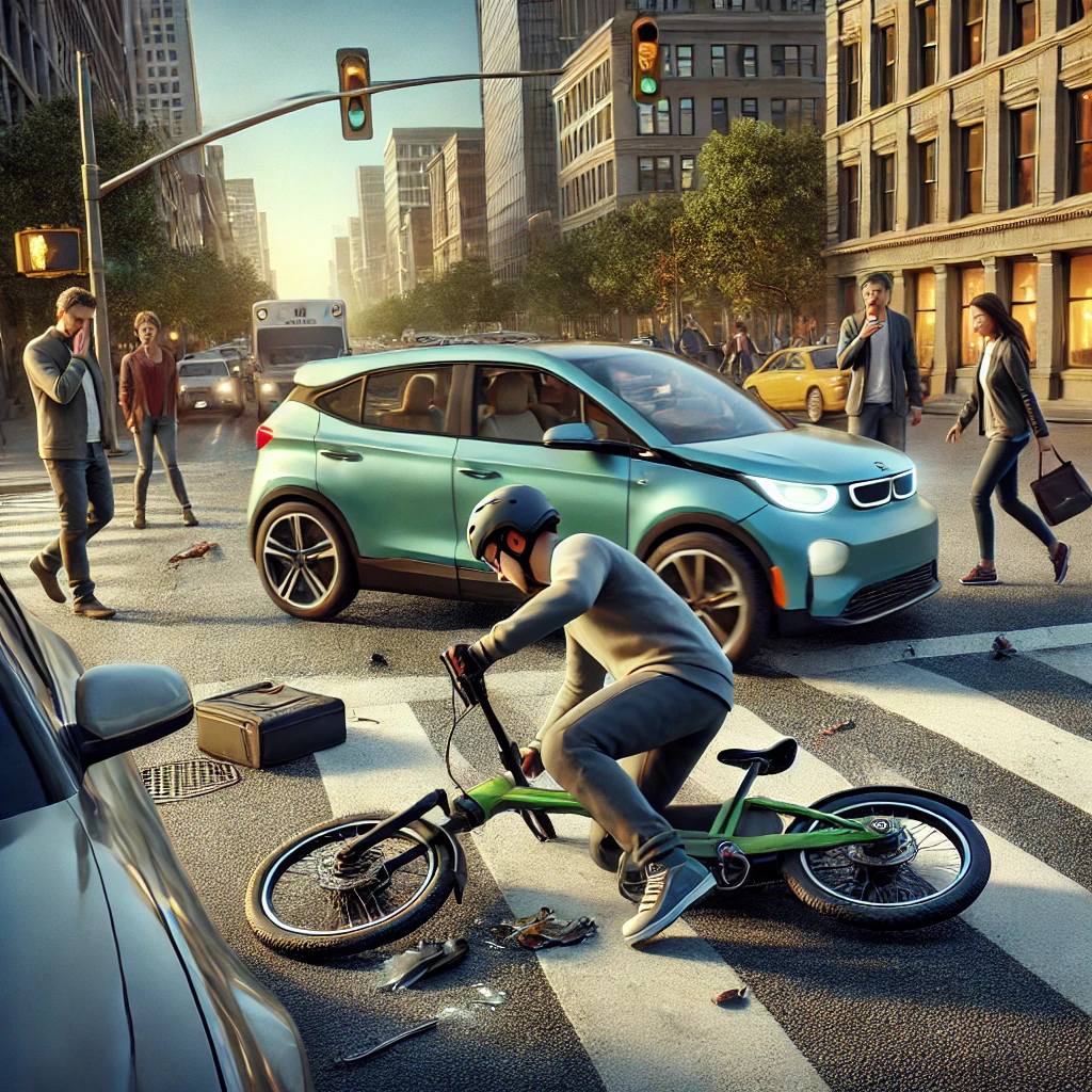 전기 자전거 사고 모습