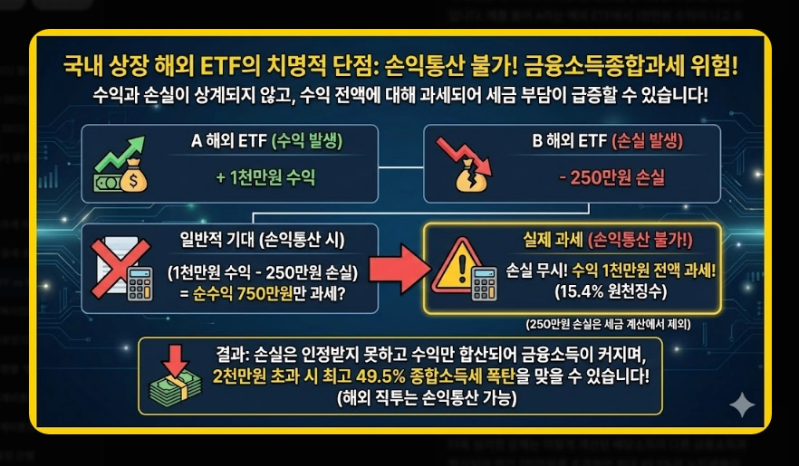 국내 ETF vs 해외 ETF 세금 비교 유형별 과세 구조 및 종합과세 피하는 법
