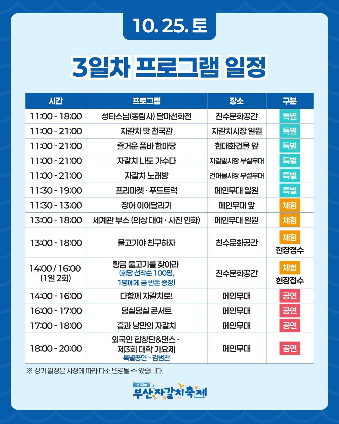 부산 자갈치 축제 행사