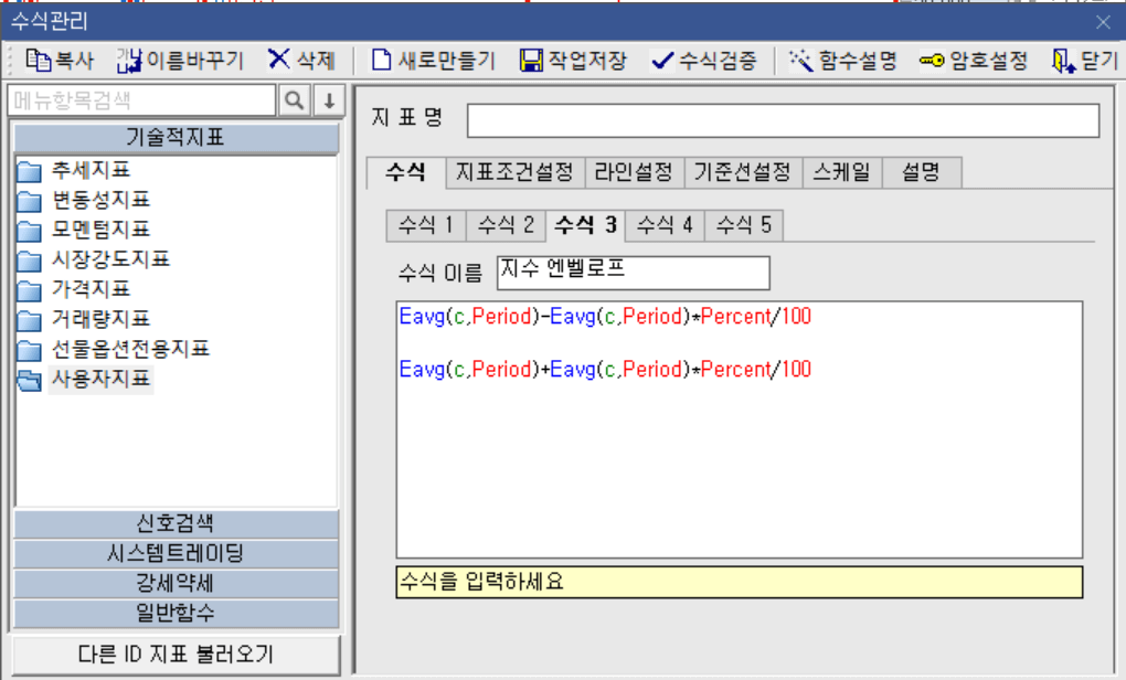 지수 엔벨로프