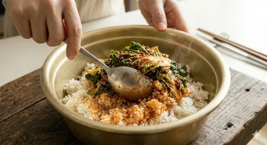 봄동 비빔밥 레시피