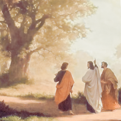 엠마오로 가는 길, 예수님을 못 알아보는 제자들