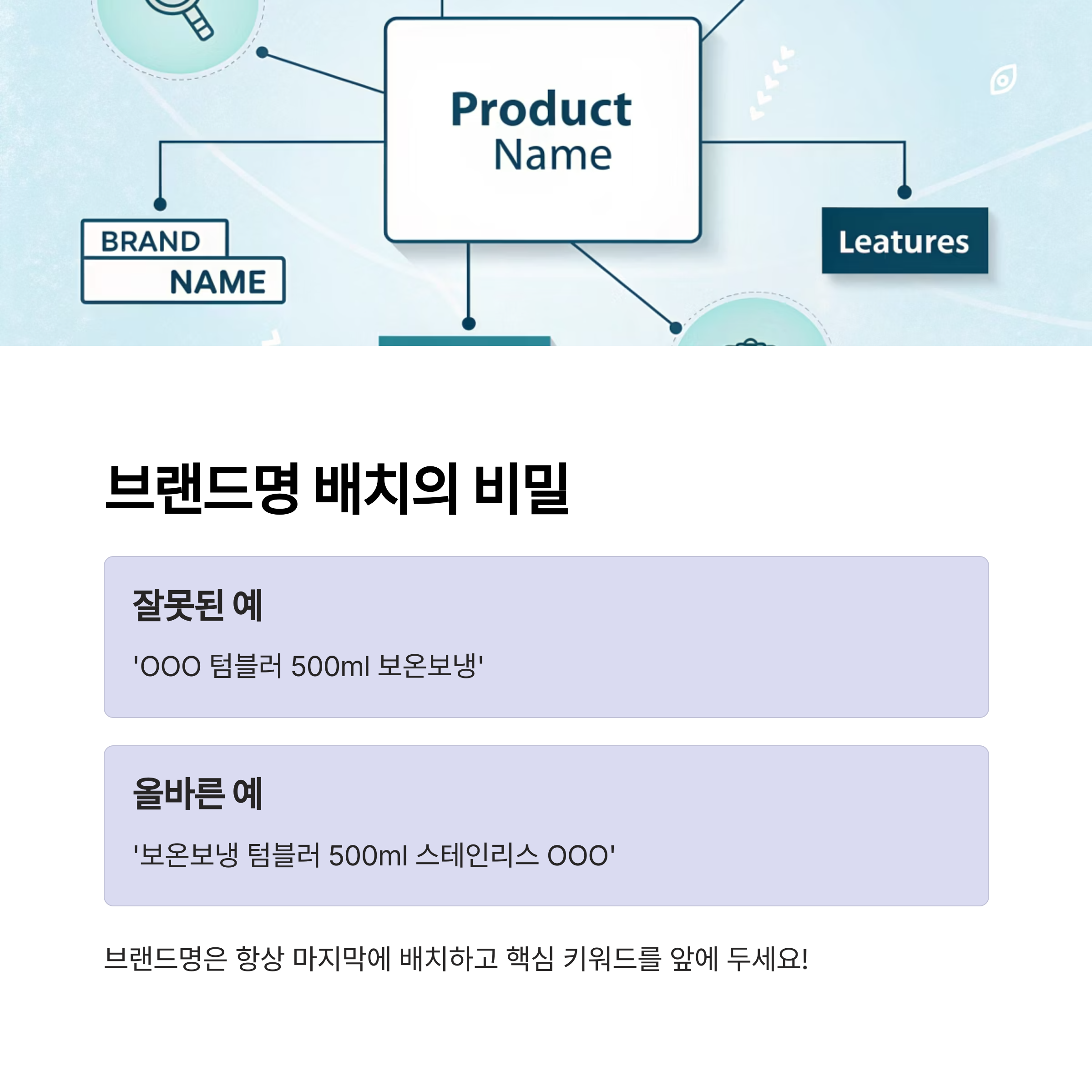 브랜드명 배치의 비밀