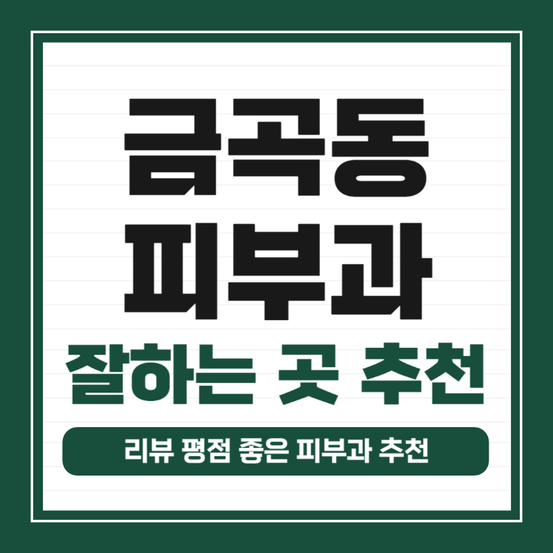 남양주 금곡동 피부과 유명한 곳 모공 레이저 잘하는 곳 추천 TOP 5