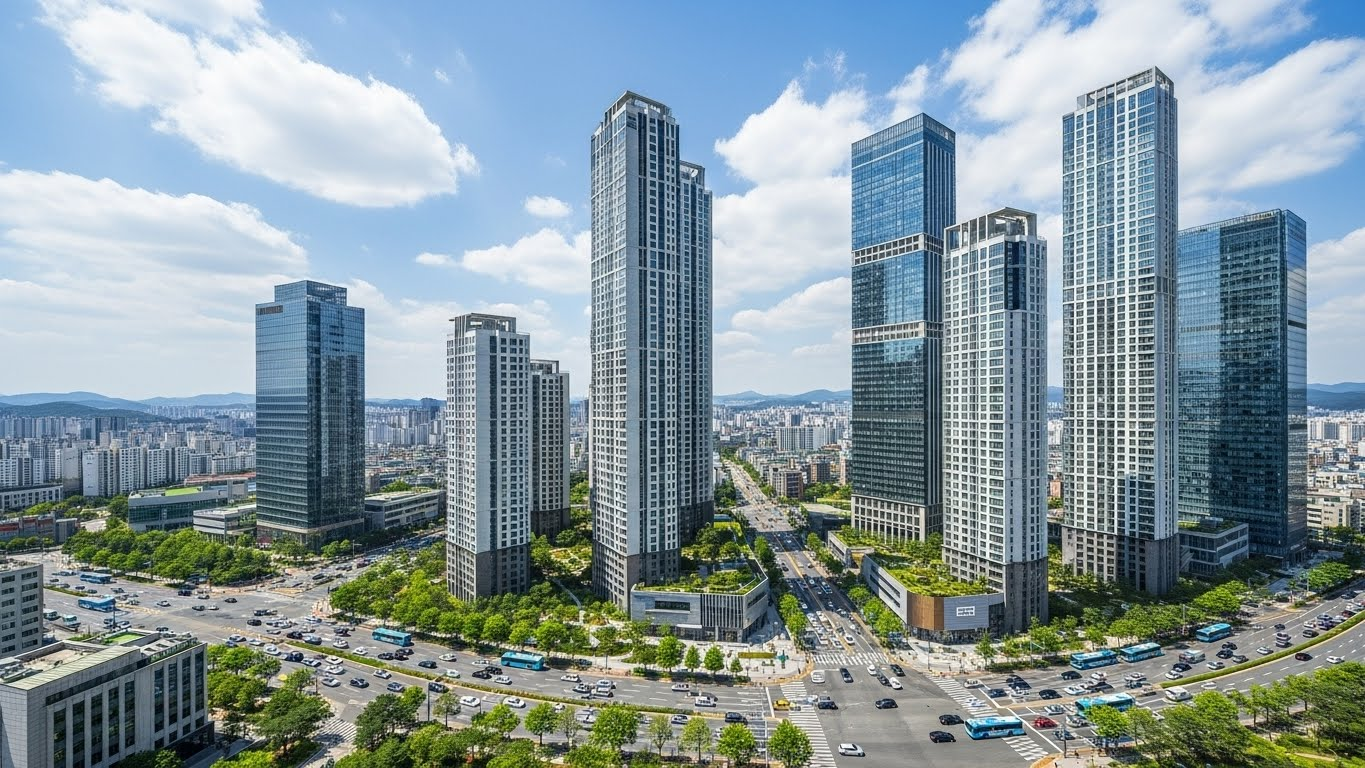 하월곡동의 웅장한 주상복합 스카이라인