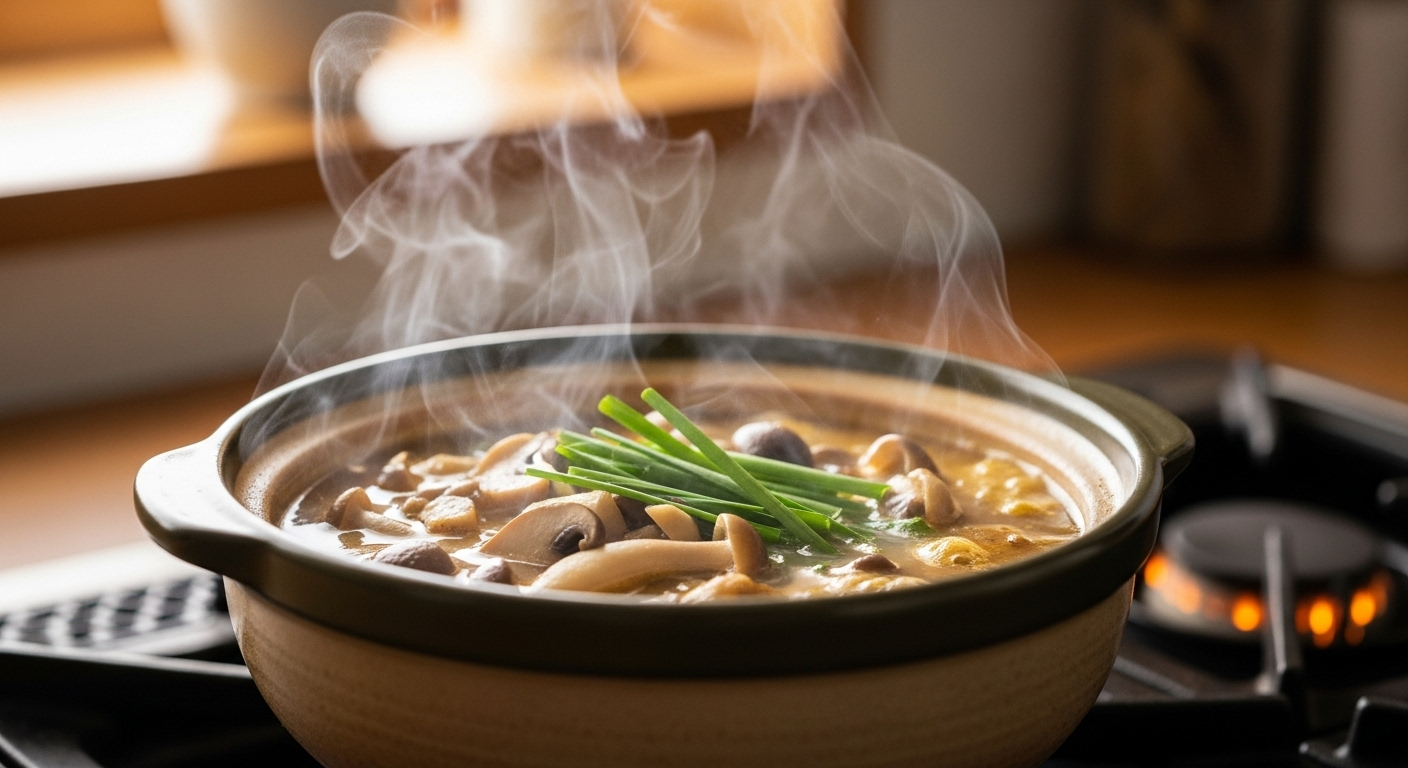 김대석 셰프의 버섯 들깨탕 레시피-갱년기 기운 북돋는 한 그릇, 고소한 버섯들깨탕으로 마음까지 따뜻하게