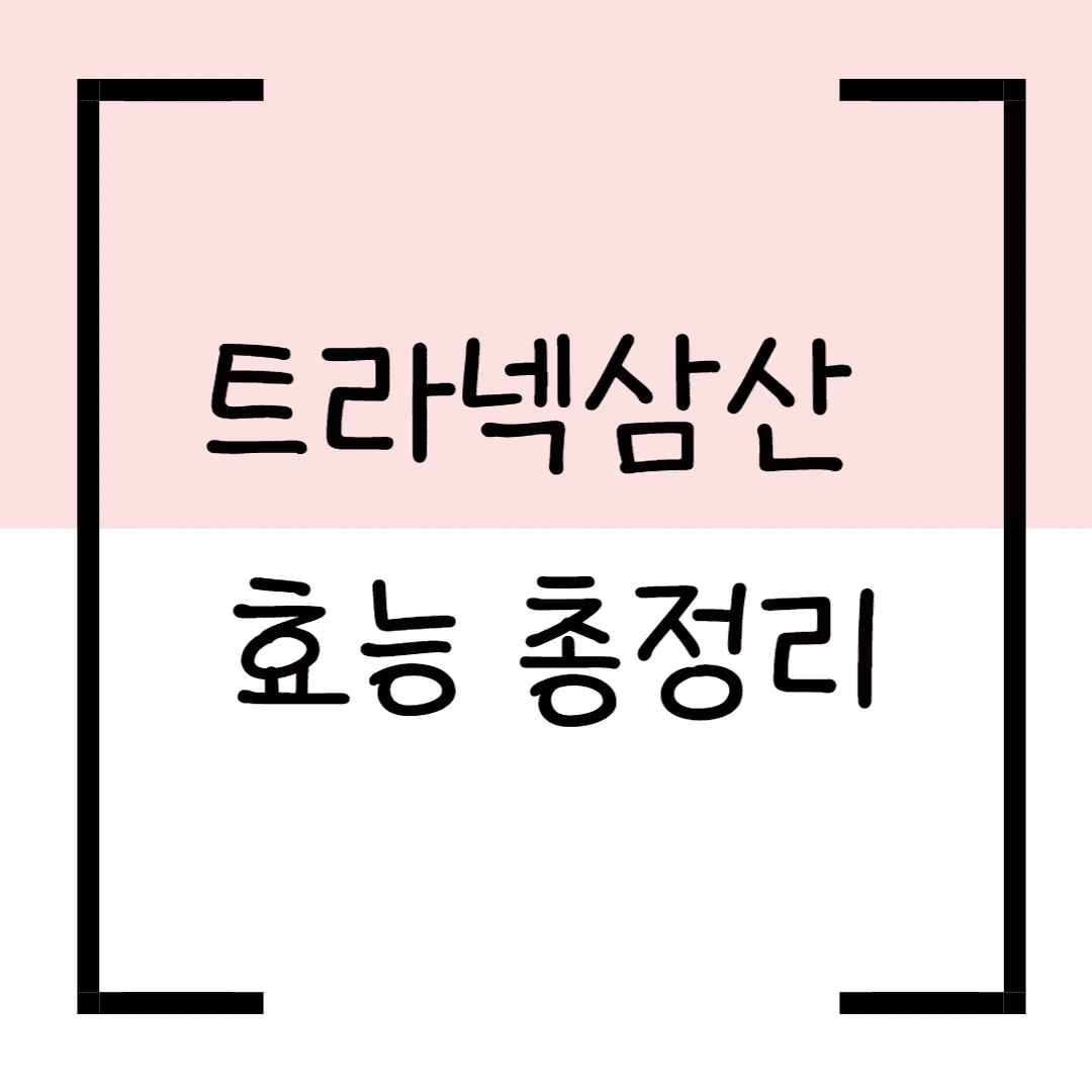 트라넥삼산 효능