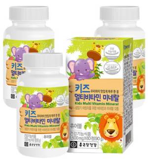 종근당건강 키즈 멀티비타민 미네랄, 60정, 3개
