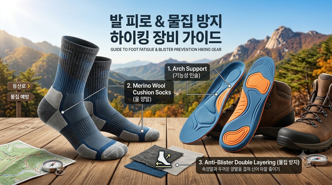 등산화 깔창(인솔)과 양말 선택으로 발 피로 및 물집을 완전히 방지하는 법