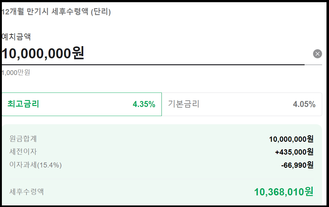 SC 제일은행 추천 예금 - 금리 높은 e-그린세이브 예금 4.35%