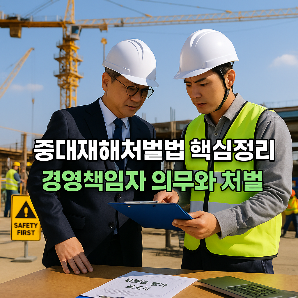 현장에서 중대재해 예방 점검을 하는 경영책임자