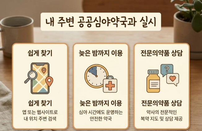 내주변 공공심야약국 쉽게찾기