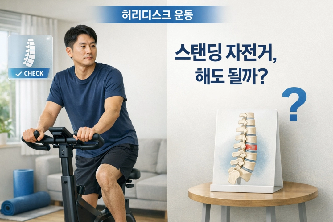 허리디스크 있을 때 자전거 운동법, 실내 바이크 안전하게 시작하기